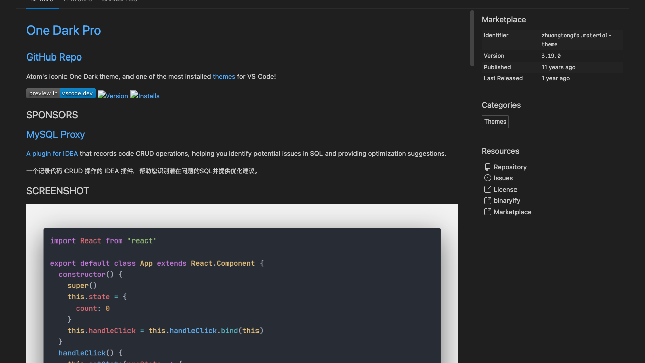 VSCodeのエディタ画面。青みがかった暗い背景に、タグや文字列が青・緑・オレンジなどで色分けされて表示されている